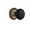 Rope Rosette with Black Porcelain Door Knob