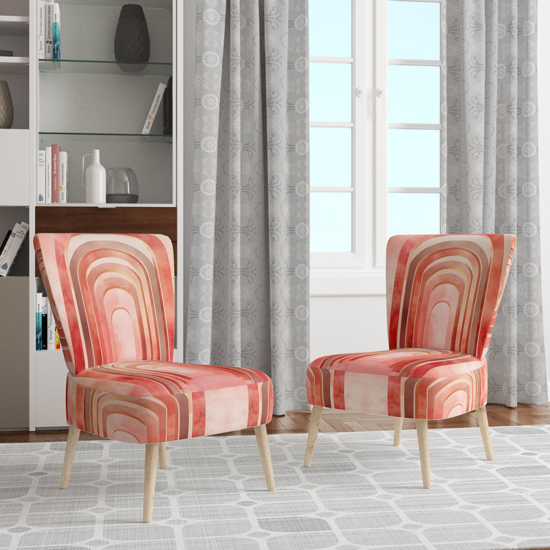 Chaise d'appoint Abstract Art Deco, Side Chair Armless