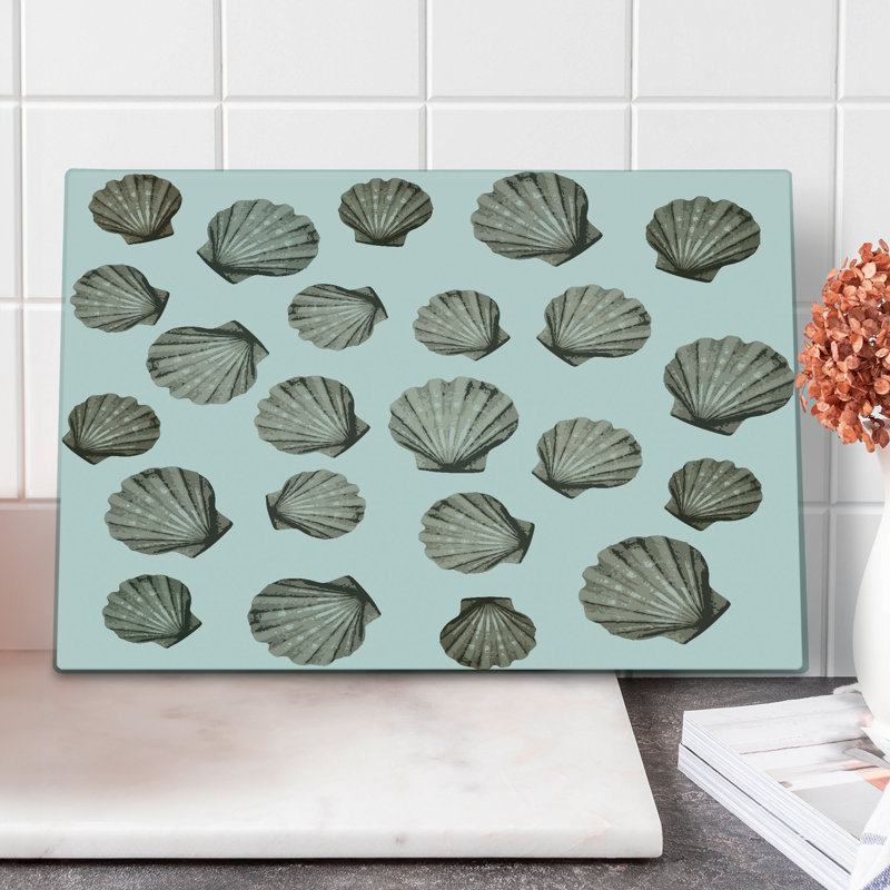 Planche à découper Ambesonne, reproduction d'art de grande taille, créature marine, gris, jaune et perle