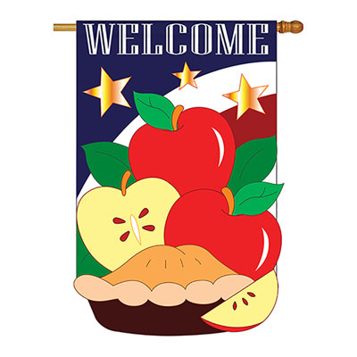 L 40 x 28 po american pie americana quatrième of juillet de polyester à 2 côtés. drapeau maison