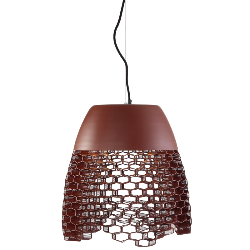 Luminaire suspendu conique unique à 2 lumières Schema, Terra Cotta