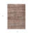 3' X 5' Coral And Black Striped Washable Indoor Outdoor Area Rug