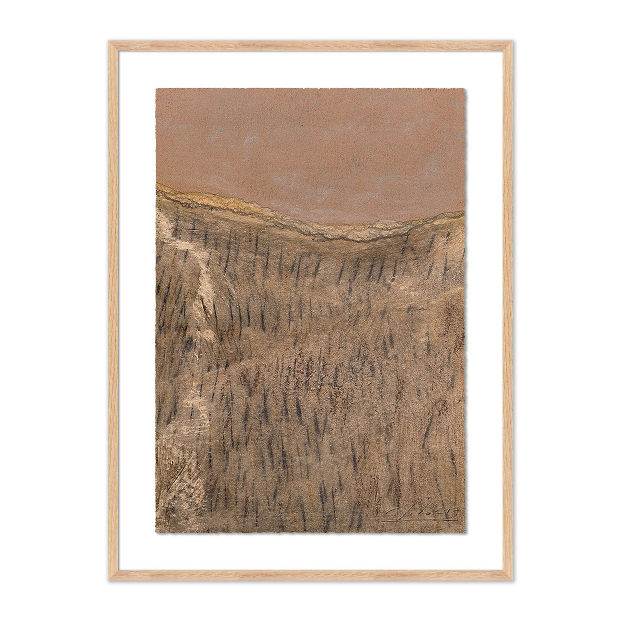 No. 18 by Valeria Sidanez, 48" H x 36" W, White Oak Paper Single Picture Framed