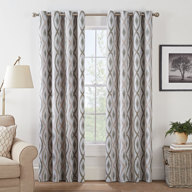 Elija Blackout Curtain Single Panel, Blush, 50" W x 84" L