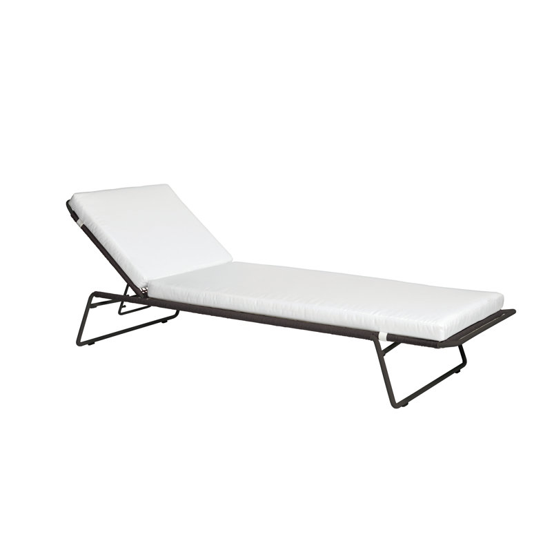 Sandur Outdoor Chaise Lounge, Anthracite Rope/Anthracite Frame, Canvas Natural Sunbrella® Canvas