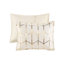 Lit double / grand et literie métallique dorée - imprimé géométrique, super doux, 2 taies décoratives, coussins décoratifs, édredon à basse température, style contemporain, base, traitement doux, lavage en machine-129906202-129906204