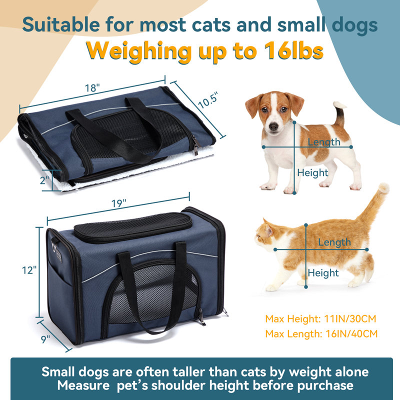 Sac de transport pour animaux Tucker Murphy Pet ™, Bleu marine