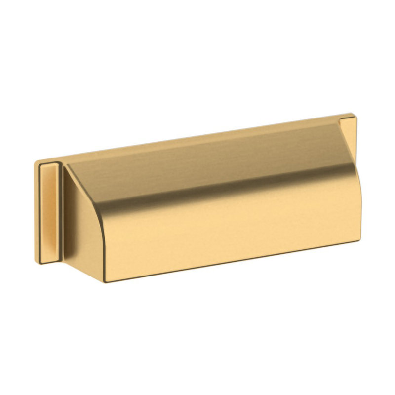 4421 Transitional Cup Pull, 4" CTC, Satin Brass