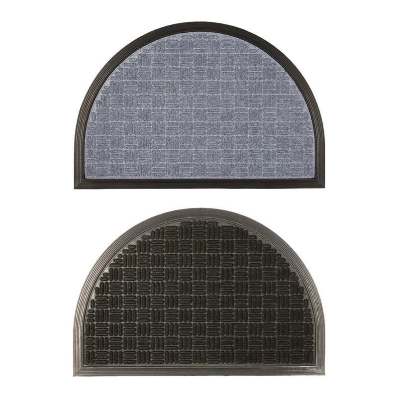 Nicola Spring - Heavy Duty Door Mat - 60 x 40cm, Black/Grey