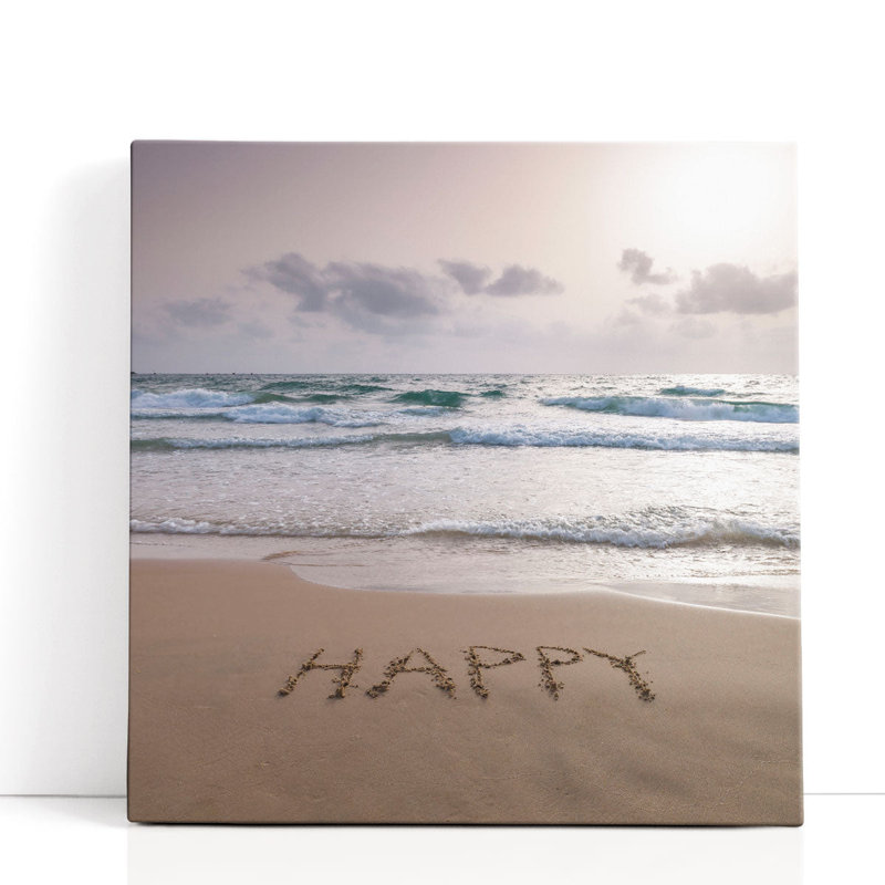 «Happy», reproduction d'art sur toile, H 12 po x l 12 po