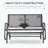 2-Person Outdoor Glider Bench with Steel Frame and Breathable Sling Fabric-2033391499
