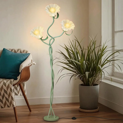 Vintage 3 Heads Flower Floor Lamp