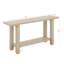 Console moderne minimaliste, canapé d'entrée en bois massif avec détails en métal, tablette intégrée-119455333