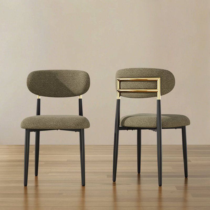 47 H Upholstered Dining Chair, Brown