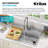 KRAUS Wasteguard High-Speed 1 HP Continuous Feed Ultra-Quiet Motor Garbage Disposal With Power Cord And Flange Included And Universal Mount, KWD200-100MGR