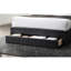 Full Size Bed With Horizontal Corduroy And Under - Storage Drawer Modern Style Dark Grey Headboard