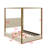 Queen Upholstery Canopy Platform Bed With Headboard