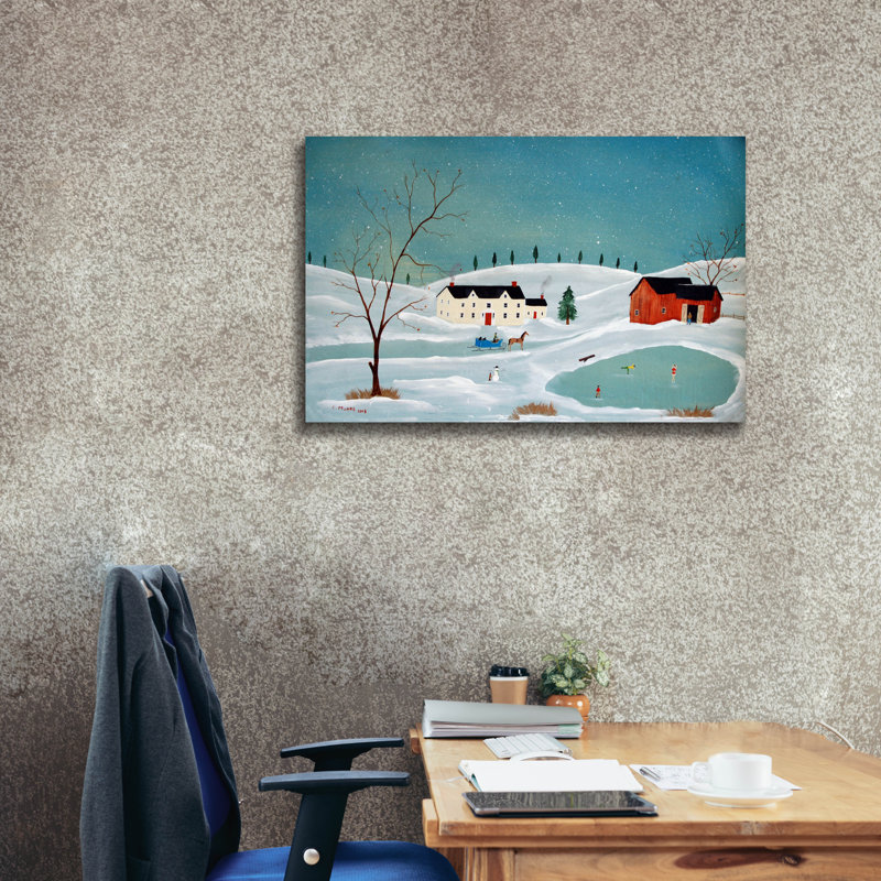 Toile épique Graffiti «Snow Scene» par C Munro, 40 po x 26 po, H 26 po x l 40 po