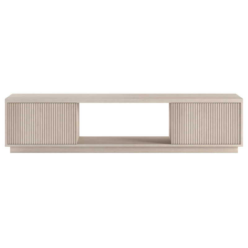 Meuble télé Dorian, H 16 po x L 15,75 po x l 69,63 po, Aulne blanc
