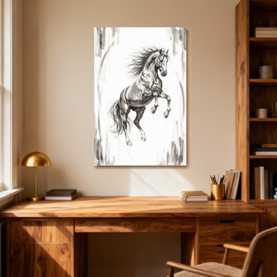 Animaux, cheval, galopant, art dynamique