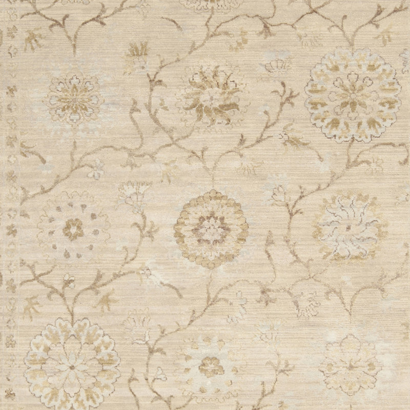 Hand Knotted Wool Oriental Indoor Rug, Rectangle 5'6" x 8'6"