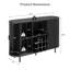 Armoire de bar 54,6 po avec tablettes réglables et lumières RVB, armoire à vin avec porte-verre et support à vin-49227270