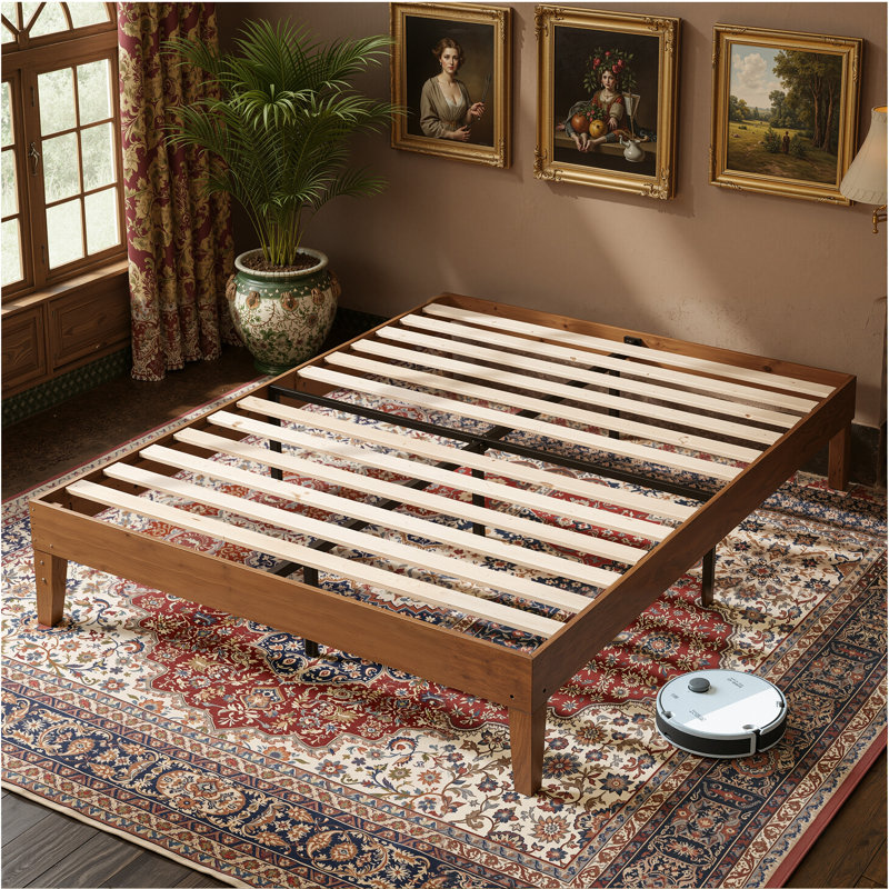 Solid Wood Platform Bed, Full / Double