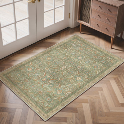 Tapis oriental vert performance Abastos