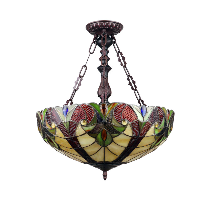 Luminaire suspendu bol à 2 lumières Angiela
