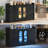 54'' Large Kitchen Island With Tilt Out Trash Can Cabinet & Adjustable Shelves, Kitchen Furniture & Led Light & 2 Drawers.