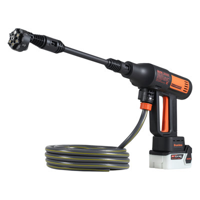 Cordless Pressure Washer, 1200PSI MAX Portable Pressure Washer with Brushless Motor, Dual Batteries, 6-in-1 Nozzle & Water Hose, 4 Speed Adjustable, Handheld Power Cleaner for Home Garden Patio