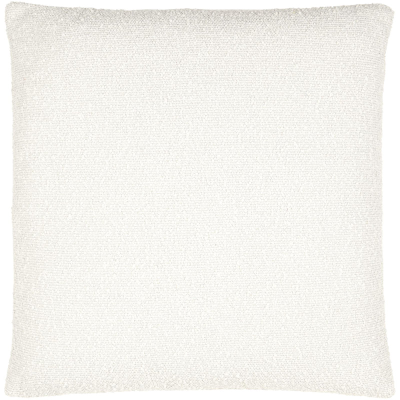 Coussin décoratif Amalfi Boucle, Housse de coussin seulement - sans coussin, 22 po x 22 po, Blanc