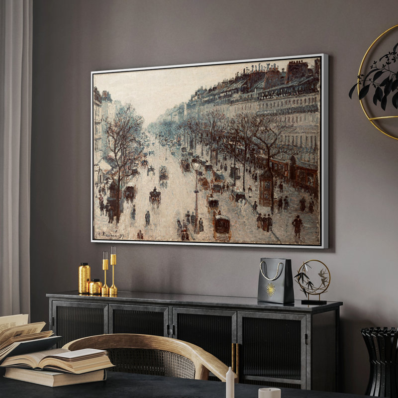 Paysage rétro - galerie encadrée IDI, Blanc