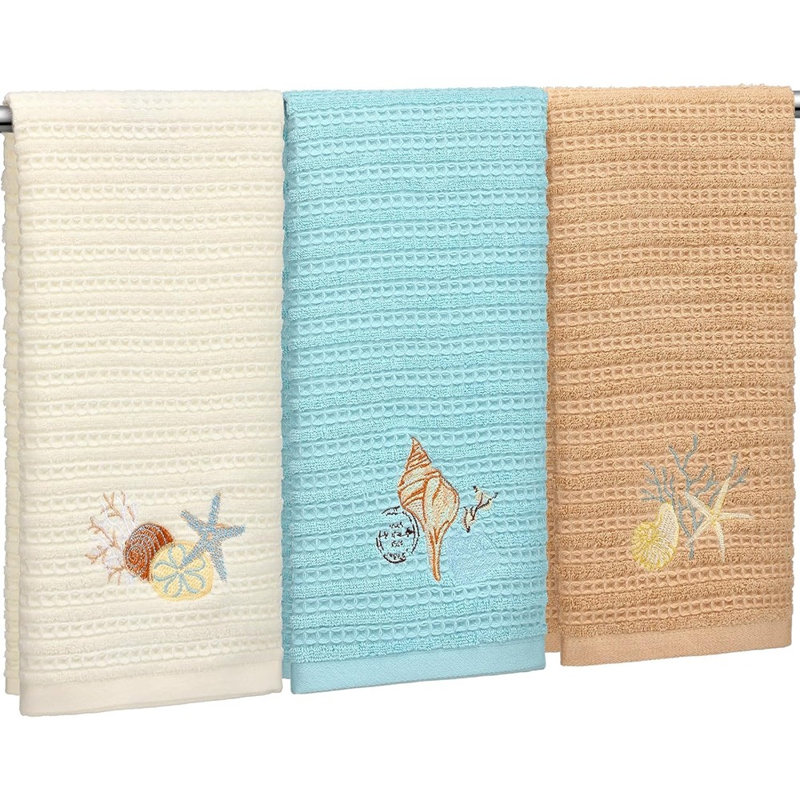 Ensemble de 3 essuie-mains Coastal Waffle