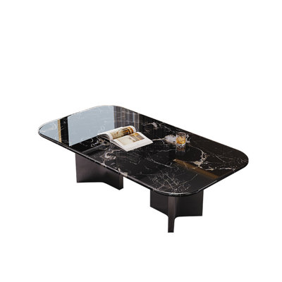 Italian-style light luxury marble coffee table