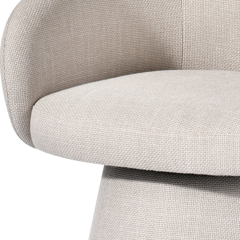 Akeylah 25" Wide Contemporary Chenille	Swivel Barrel Chair