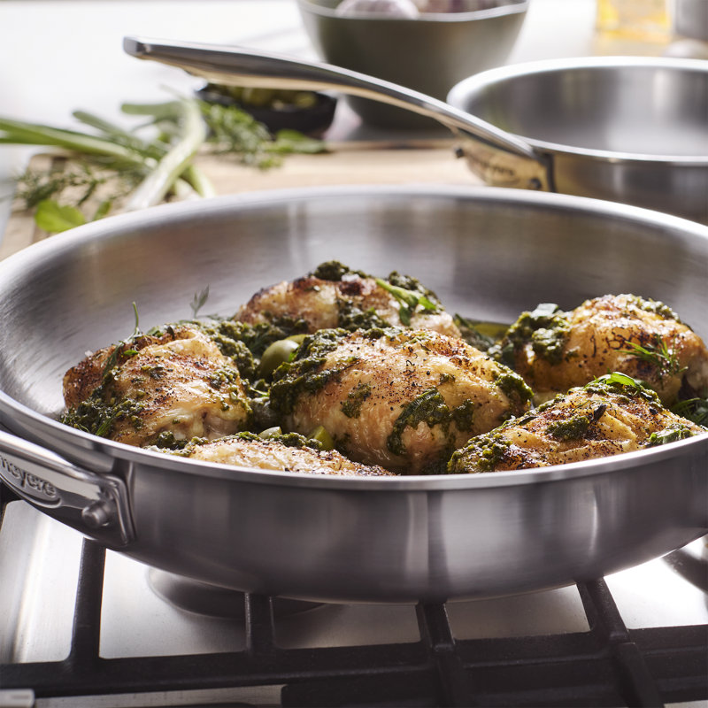 Demeyere Essential 5-Ply 2-Pc Stainless Steel Fry Pan Set
