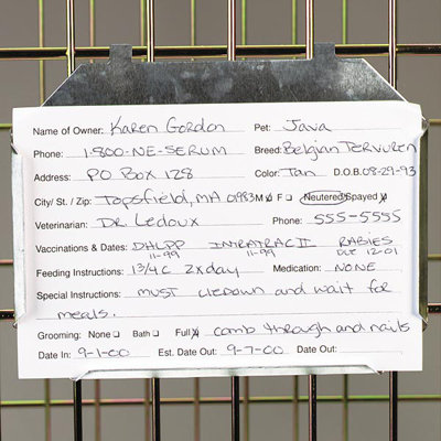 Porte-cartes en métal pour cages Steinmetz