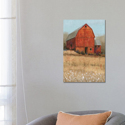 Red Barn View I by Timothy O' Toole - Wrapped Canvas Painting