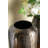 7X7X17" Aluminum Layered Chisel Oval Vase