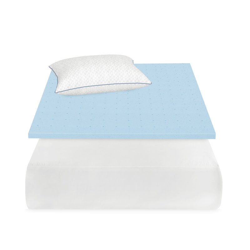 Back To Campus Twin XL Mattress Topper, Mattress Protector, And Pillow Bedding Bundle