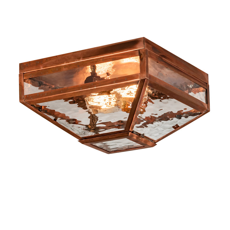 Plafonnier encastré géométrique 2 lumières 12,5 po unique