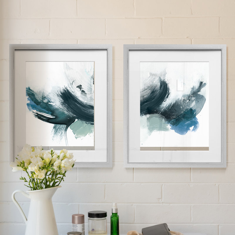 Coastal Crush I, ensemble de 2 reproductions d’art graphique encadrées sur papier