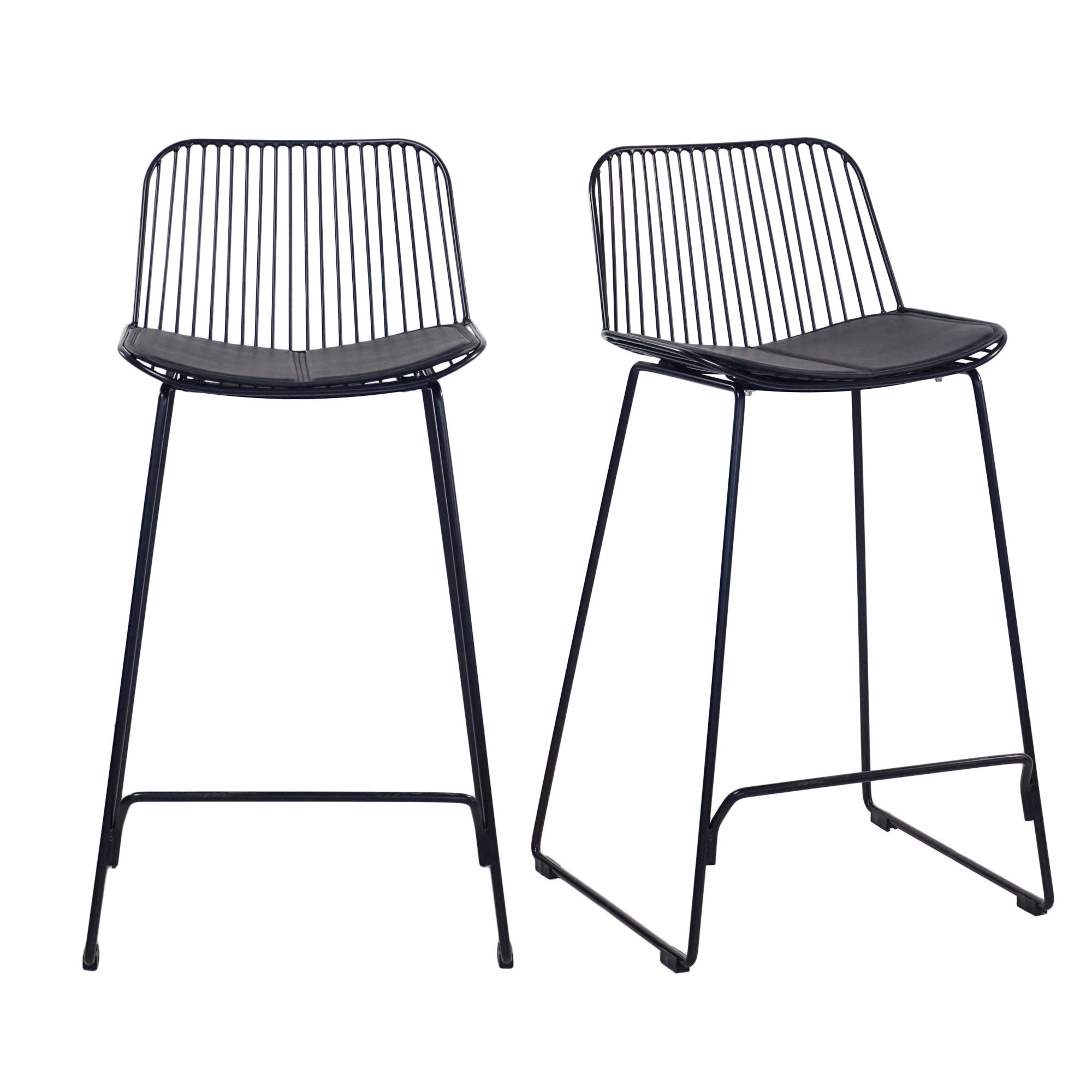 Black wire bar discount stool