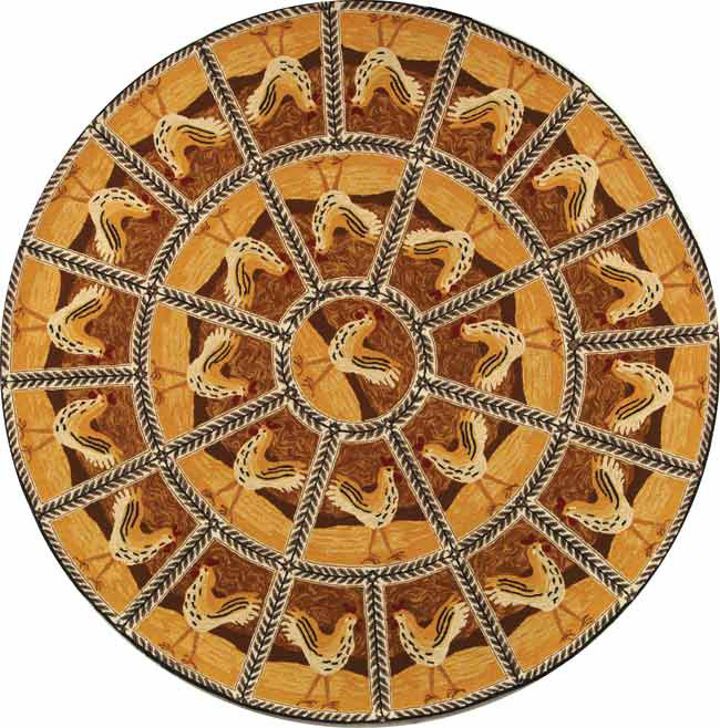 Tapis en laine crocheté à la main Chelsea, Rectangle 9 pi x 12 pi