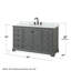 Ensemble de meuble-lavabo simple 60 "avec miroir Deborah-40064854-80200770