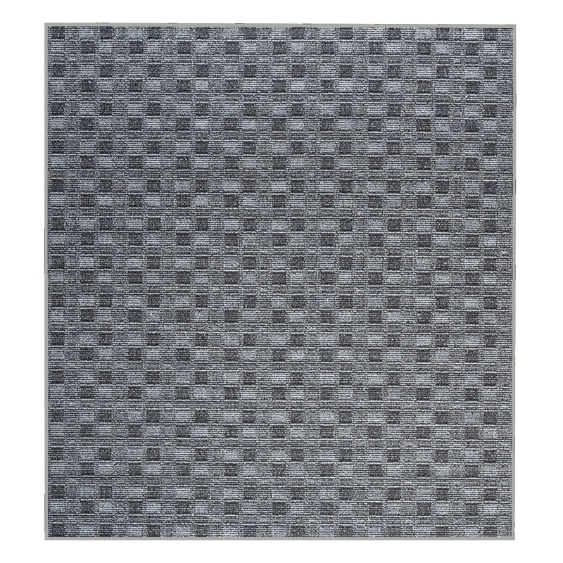 Tapis noir abstrait intérieur / extérieur, Carré 5 pi