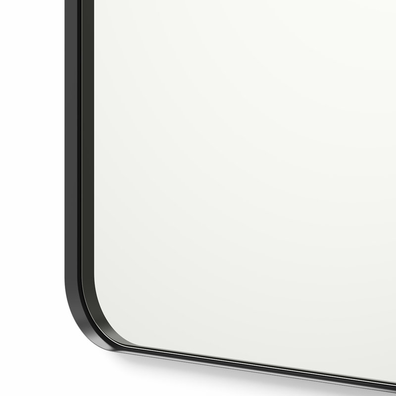 Miroir décoratif Jonasia, 36 po x 24 po, Noir