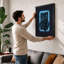 Neon Tiger Modern - Framed Print-201063398-201063403