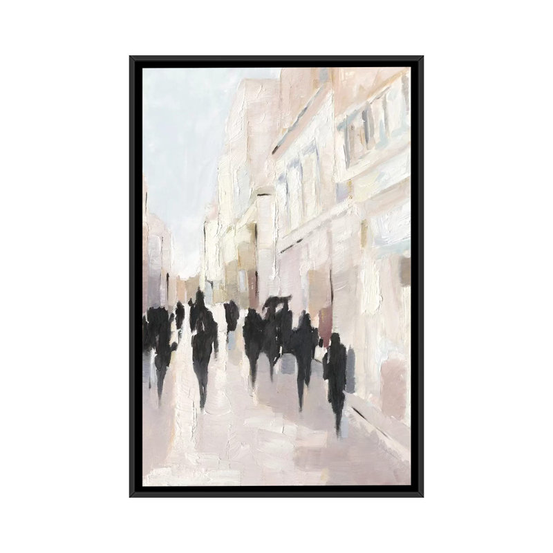 Reproduction d’art « passing Rain II » par Ethan Harper, H 48 po x l 32 po x P 1,5 po, Toile avec cadre noir, Pas de tapis